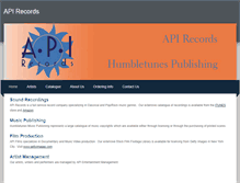 Tablet Screenshot of apirecords.com